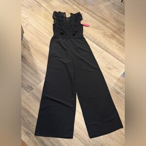 New With Tags - Xhilaration Black Lace Wide-Leg Jumpsuit